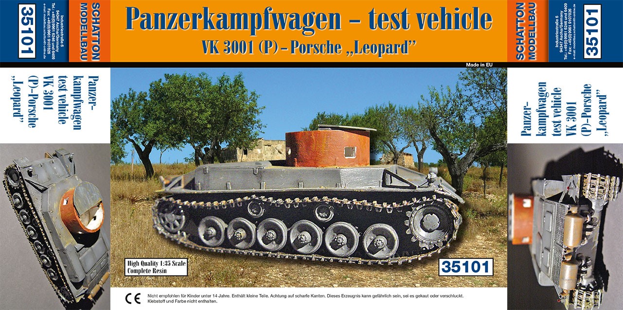 Panzerkampfwagen - test vehicle; VK 3001 (P) - Porsche “Leop...