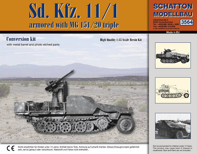 Sd. Kfz. 11/1 amored with MG 151/20 triple...