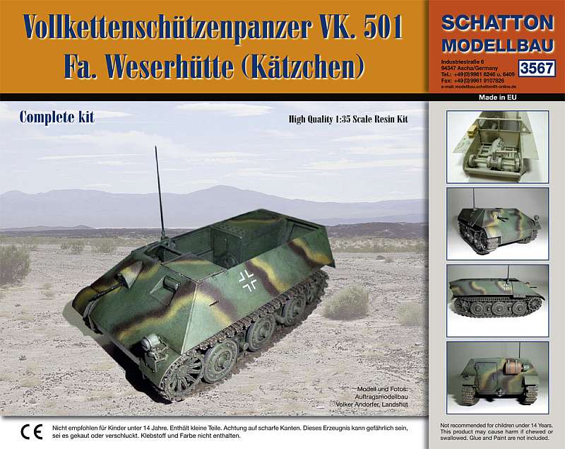 German armored ammunitions carrier VK. 501 / Weserhütte (Kät...