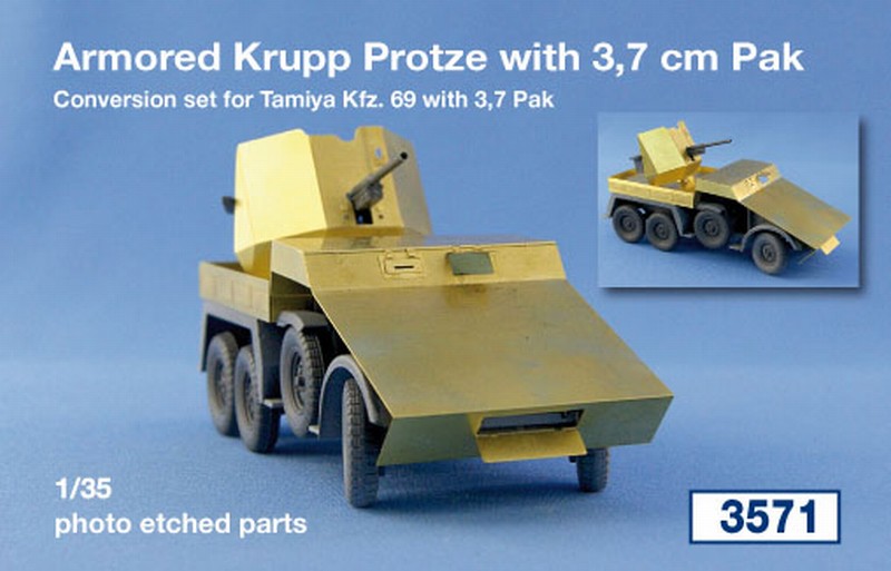 Armored Krupp Protze with 3,7 cm Pak;  Conversion set for Ta...