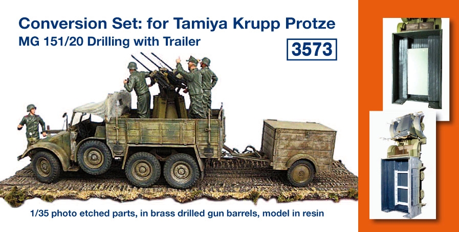 Conversion Set: for Tamiya Krupp Protze; MG 151/20 Drilling ...