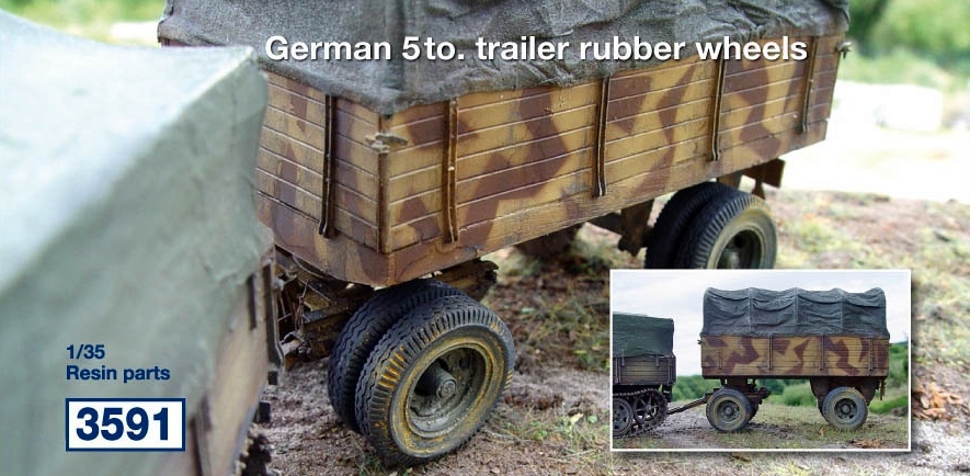 German 5 to. trailer; rubber wheels...