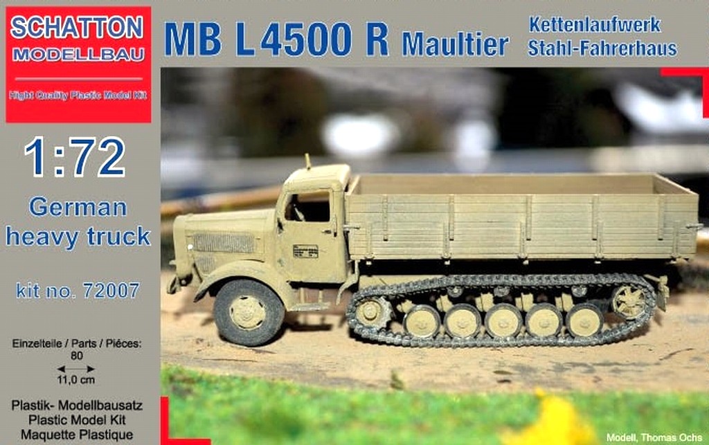 German Heavy Truck MB L4500 R Maultier; Kettenlaufwerk, Stah...