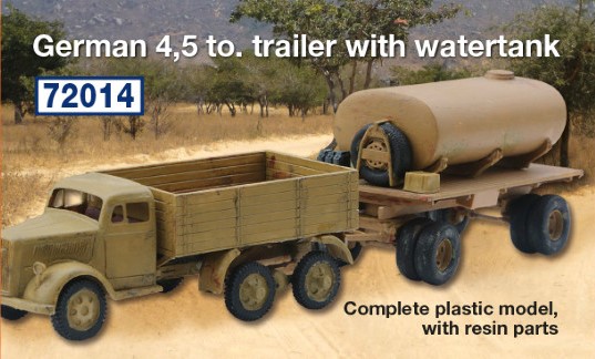 German 5 to. trailer with watertank