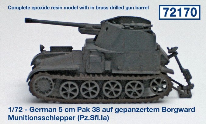 German 5 cm Pak 38 auf gepanzertem Borgward Munitionsschlepp...